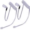 2 Replacement Coil Tubes - Clear Plastic Twist On Replacement Covert Acoustic Audio Tube with Earbuds Eartips for Two Way Radio Earpiece Headset Earphone Kit Compatible with Motorola Radio view 1