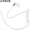 2 Replacement Coil Tubes - Clear Plastic Twist On Replacement Covert Acoustic Audio Tube with Earbuds Eartips for Two Way Radio Earpiece Headset Earphone Kit Compatible with Motorola Radio view 2