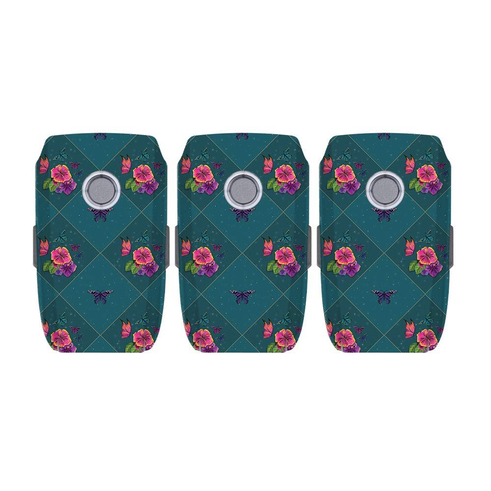 MightySkins Skin Compatible with DJI Mavic 2 Pro and Zoom Battery - Botanical Butterflies | Protective, Durable, and Unique Vinyl Decal wrap Cover | Easy to Apply, Remove | Made in The USA