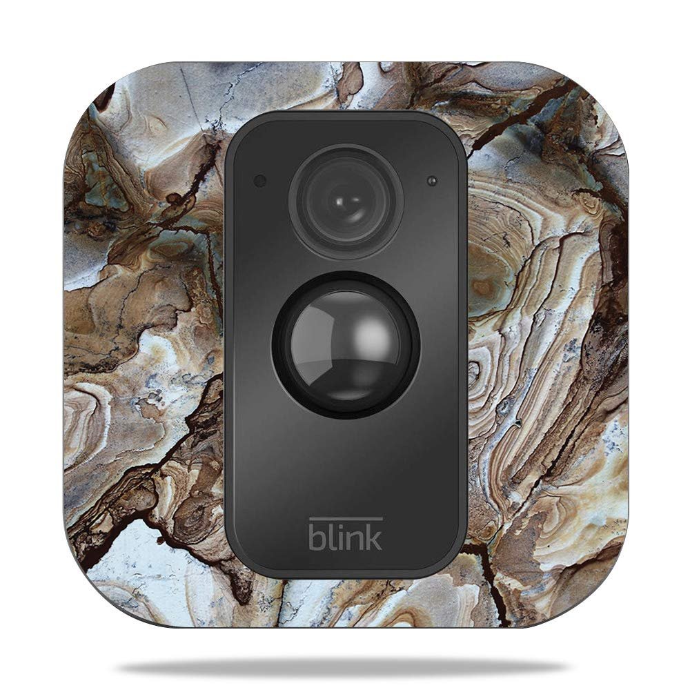 MightySkins Skin Compatible with Blink XT Outdoor Camera - Brown Marble | Protective, Durable, and Unique Vinyl Decal wrap Cover | Easy to Apply, Remove, and Change Styles | Made in the USA