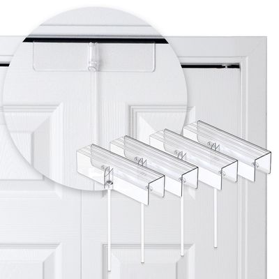 (4- Pack) - Safety Innovations Bi-fold Door Lock - Closet Protection Child and Pet Proof Bi-fold Door Lock - Tool-Free Installation - Unbreakable Clear Polycarbonate - for 1 3/8" Thick Wood Doors