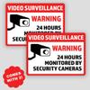 2-Pack Video Surveillance Vinyl Decal Sticker | 7-Inch by 5-Inch | Premium Quality Vinyl Decal | Laminated with UV Protective Laminate | PD2745 view 3