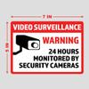 2-Pack Video Surveillance Vinyl Decal Sticker | 7-Inch by 5-Inch | Premium Quality Vinyl Decal | Laminated with UV Protective Laminate | PD2745 view 4