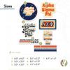 Desert Cactus Alpha Sigma Phi Sticker 70's Themed Sheet Decal Laptop Water Bottle Car (70's Sheet) view 3