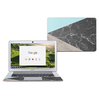 MightySkins Skin Compatible with Acer Chromebook 14" CB3-431 - Wood and Marble | Protective, Durable, and Unique Vinyl Decal wrap Cover | Easy to Apply, Remove, and Change Styles | Made in The USA