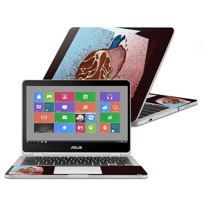 MightySkins Skin Compatible with Asus Chromebook Flip C302CA 12.5" (2016) - Sticky Web | Protective, Durable, and Unique Vinyl Decal wrap Cover | Easy to Apply, Remove | Made in The USA