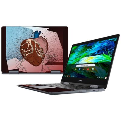 MightySkins Skin Compatible with Dell Inspiron Chromebook 14" (2018) - Sticky Web | Protective, Durable, and Unique Vinyl Decal wrap Cover | Easy to Apply, Remove, and Change Styles | Made in The USA