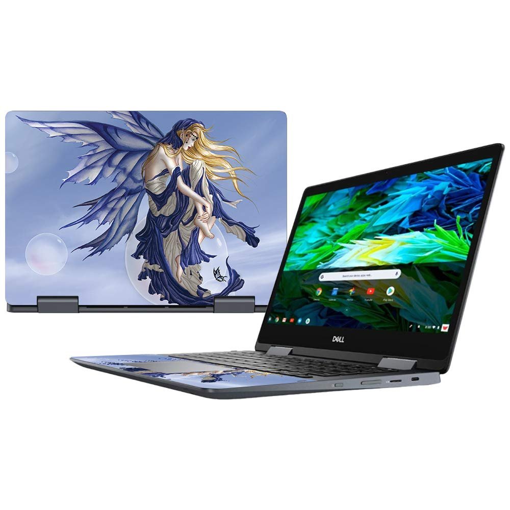 MightySkins Skin Compatible With Dell Inspiron Chromebook 14" (2018) - Blue Dreams | Protective, Durable, and Unique Vinyl Decal wrap cover | Easy To Apply, Remove, and Change Styles | Made in the USA
