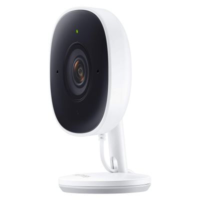 Samsung SmartThings Indoor Security Camera (GP-U999COVLBDA), 1080P HD Video with HDR, Night Vision, Advanced Motion Detection, and Two-Way Audio Black/White