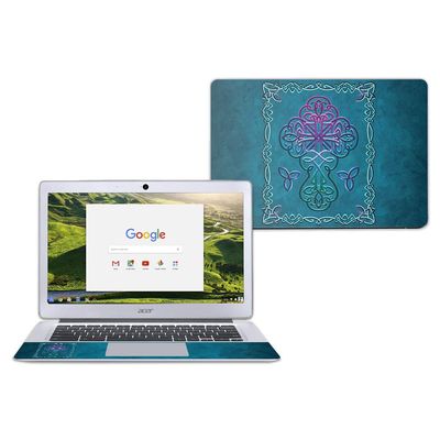 MightySkins Skin Compatible with Acer Chromebook 14" CB3-431 - Celtic Cross | Protective, Durable, and Unique Vinyl Decal wrap Cover | Easy to Apply, Remove, and Change Styles | Made in The USA