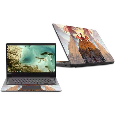 MightySkins Skin Compatible with Lenovo Chromebook S330 (2018) - Guarded Castle | Protective, Durable, and Unique Vinyl Decal wrap Cover | Easy to Apply, Remove, and Change Styles | Made in The USA
