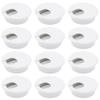 Famgee 12 Pack 2 Inch Desk Grommet Kit Wire Cable Hole Cover Organizer Plastic Cover for Office Cord Management (White) view 1