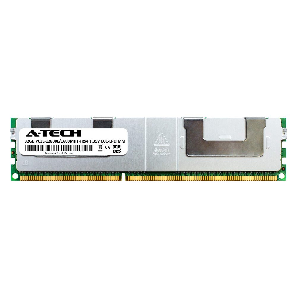 A-Tech 32GB Module for IBM Flex System x240 Compute Node DDR3 ECC Load Reduced LR DIMM PC3-12800 1600Mhz 4rx4 1.35v Server Memory Ram (Equivalent to OEM 46W0678 47J0227 46W0676)