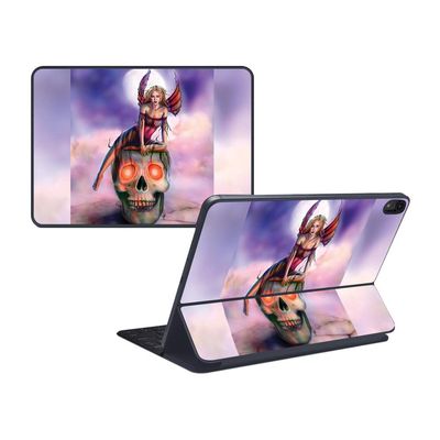 MightySkins Skin Compatible with Apple iPad Pro Smart Keyboard 12.9" (2018) - Death Pixie - Protective, Durable, and Unique Vinyl Decal wrap Cover - Easy to Apply, Remove - Made in The USA