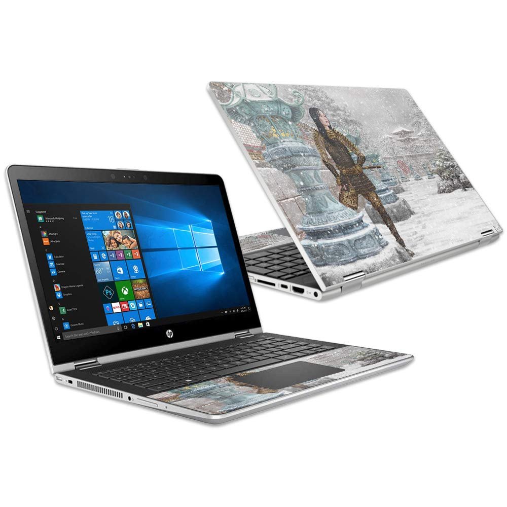 MightySkins Skin Compatible with Pavilion x360 15.6" (2018) - Snow Fall | Protective, Durable, and Unique Vinyl Decal wrap Cover | Easy to Apply, Remove, and Change Styles | Made in The USA