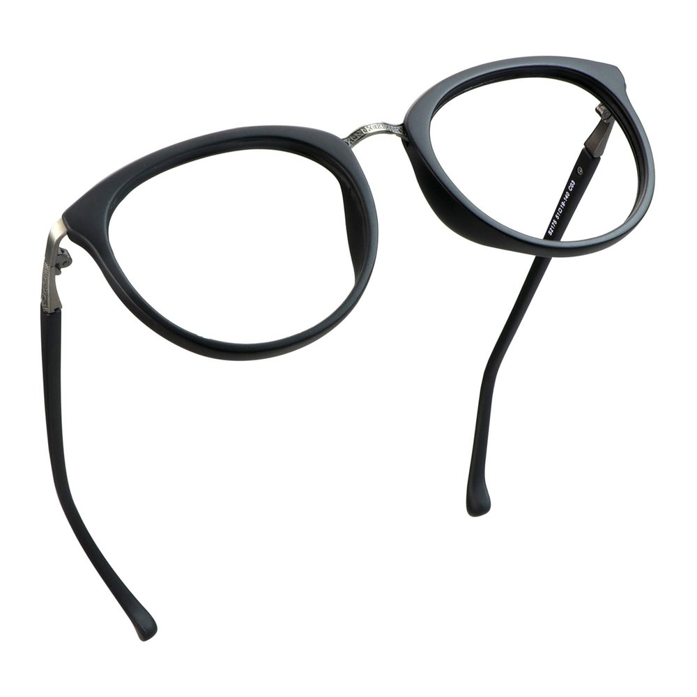 LifeArt Blue Light Blocking Customized Glasses, Anti Eyestrain, Computer Reading Glasses, Gaming Glasses, TV Glasses for Women Men, Anti Glare (Black, +0.50 Magnification)