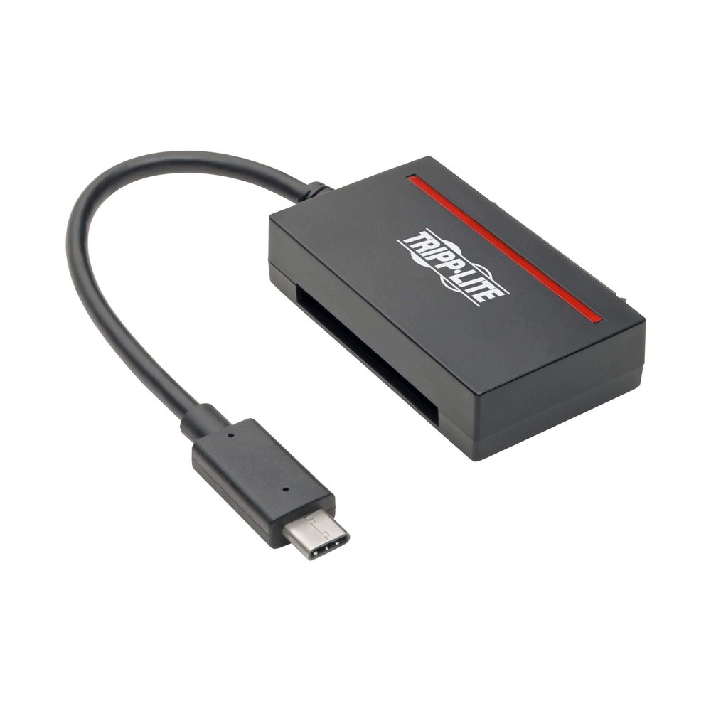 Tripp Lite USB 3.1 to Cfast 2.0 Card Reader & SATA III Hard Drive Reader, Cfast Reader, SATA Reader/SSD Reader, USB C & Thunderbolt 3, 5Gbps, Black, 3 Year Warranty (U438-CF-SATA-5G)