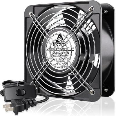 GDSTIME AXIAL Fan 15050, 110V 120V AC 150mm x 150mm x 50mm Fan, Ventilation Exhaust Projects Cooling Fan