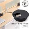 Famgee 12 Pack 2 Inch Black Desk Grommet Kit Wire Cable Hole Cover Organizer Plastic Cover for Office Cord Management (Black) view 3