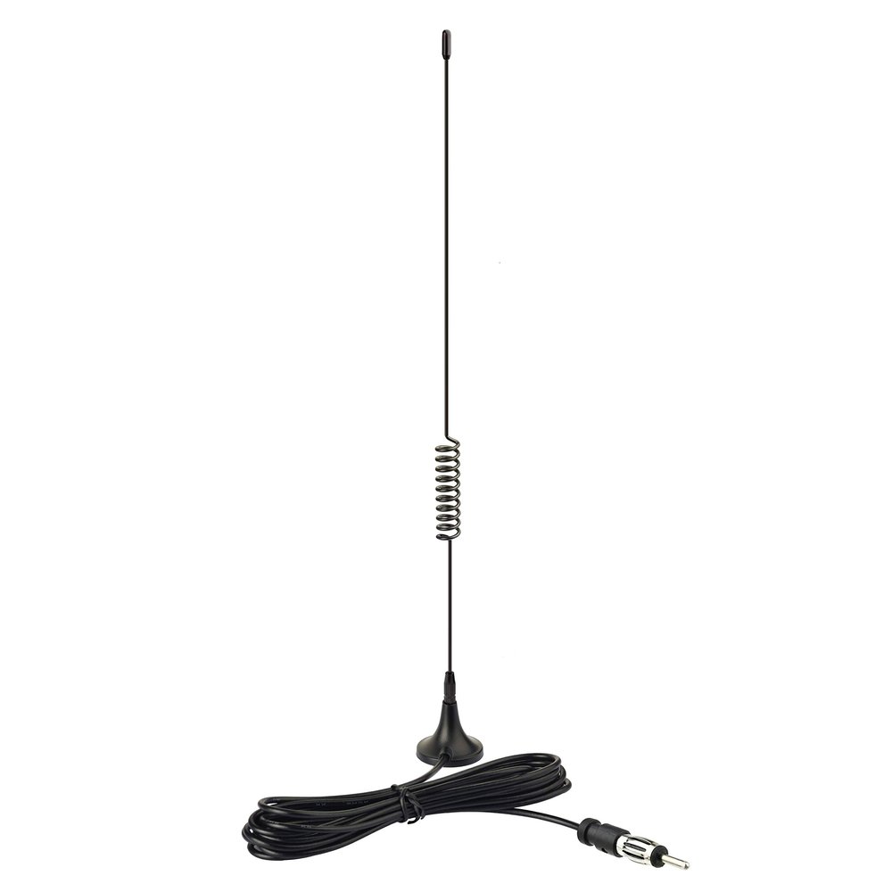 Bingfu Universal Car Stereo FM AM Radio Antenna Magnetic Base Aerial for Vehicle Truck SUV Truck RV Marine Boat Car Stereo Audio Radio Head Unit CD Media Receiver Player