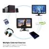 ASHATA Portable Digital Television,7in/10in LCD 1080P ATSC Car Digital TV with FM Radio,Stereo Digital TV Support AV in/Out,SD MMC Card for Kitchen,Outdoor,Car,Camping(7in ATSC) view 2