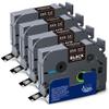 Absonic Tz-335 White on Black Label Tape Compatible for Brother Tze-335 P Touch Label Tape Tze Tz 12mm 0.47 Laminated Black for Ptouch Label Maker PTD220 PTH110 PTD210 PTD600 PTD400 PT1880, 4 Pack view 1