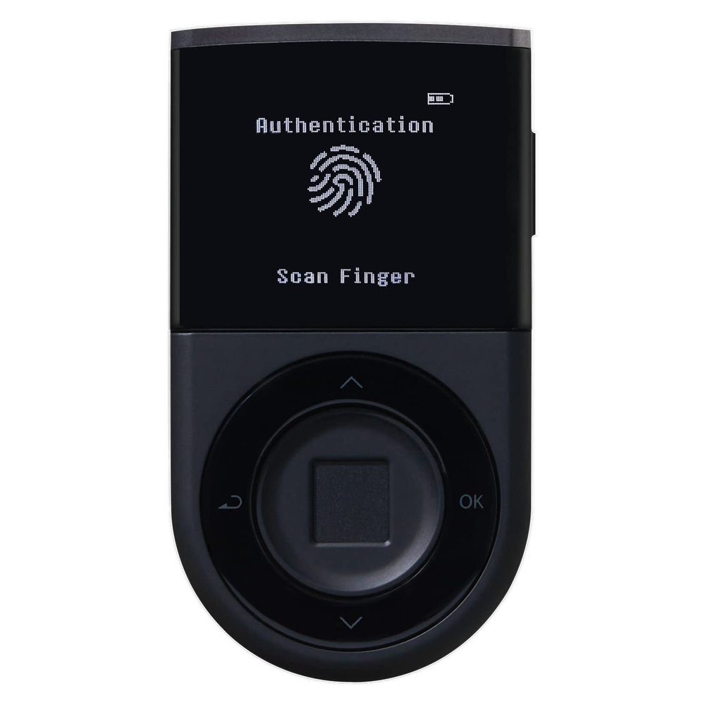 D'CENT Hardware Wallet  Biometric Cold Wallet for Crypto with Fingerprint Authentication | Secure Bluetooth Storage for Bitcoin, Ethereum, XRP, XDC, Solana, Stablecoins & More
