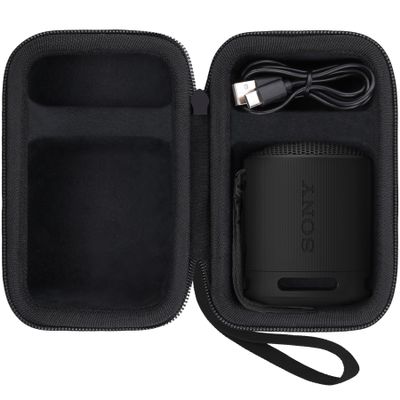 co2CREA Hard Travel Case Replacement for Sony SRS-XB100 SRS-XB12 SRS-XB13 Extra Bass Portable Bluetooth Speaker (All Black Case)