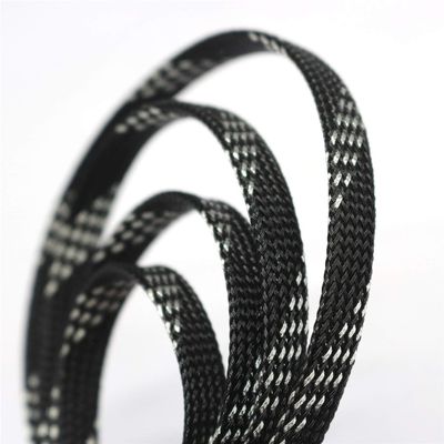 30ft PET Expandable Sleeving Wire Cable Sleeve (2/5", Silver&Black)