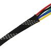 30ft PET Expandable Sleeving Wire Cable Sleeve (2/5", Silver&Black) view 3