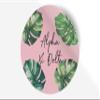 Alpha Xi Delta Sticker Greek Sorority Decal for Car, Laptop, Windows, Officially Licensed Product, Monogram Design 5" x 5" - Pink Palm view 1