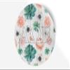 Alpha Omega Epsilon Sticker Greek Sorority Decal for Car, Laptop, Windows, Officially Licensed Product, Monogram Design 5" x 5" - Succulents Floral view 1