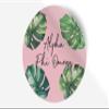 Alpha Phi Omega Sticker Greek Sorority Decal for Car, Laptop, Windows, Officially Licensed Product, Monogram Design 5" x 5" - Pink Palm view 1