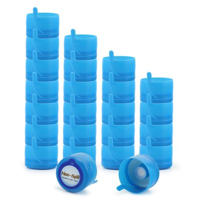 Cornucopia Brands 3 and 5 Gallon Water Jug Replacement Caps (24-Pack), Multi-Use Parts Non Spill Lids for Water Dispenser Carboys
