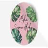 Alpha Sigma Alpha Sticker Greek Sorority Decal for Car, Laptop, Windows, Officially Licensed Product, Monogram Design 5" x 5" - Pink Palm view 1