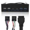 5.25 Inch Front Panel USB Hub, 2 x USB 3.0 and 2 x USB 2.0 Ports, HD Audio Port, 19 Pin Extension, Card Reader view 2
