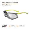 3M Safety Glasses, Solus CCS Series, ANSI Z87, Scotchgard Anti-Fog Coating, Gray I/O Lens, Corded Ear Plug Control System, Removable Foam Gasket, SCCS07SGAF-GRN-F, Pack of 1 view 2