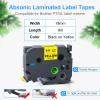 Absonic 3-Pack Tze-641 18mm 0.7" Laminated Yellow Tape Compatible for Brother Tze641 Tz-641 Tz641 3/4" Black on Yellow P Touch Tze Tz Label Tape 18mm for PTD410 PTD460 PTD600 PTD610BT PTP700 PTD400 view 2