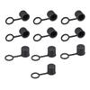 uxcell 10pcs BNC Silicone Protectors Cap Port Cover Anti Dust Black view 1