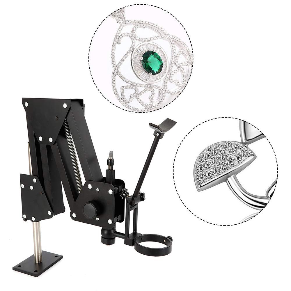 Jewelry Microscope TBVEHCI Microscope Stand Multi-Directional Jewelry Inlaid Stand for Micro-Setting Tools 77mm