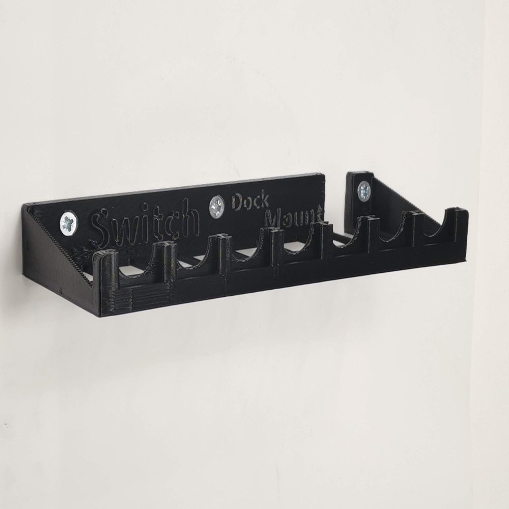 3D Cabin Switch Dock & Game Card Wall Bracket (Fits Nintendo Switch) Black