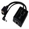 36-60VDC 802.3af/at POE Input, 48V .3A PoE and 24VDC .5A, 15W Total Output, POE Splitter/Voltage Converter, -25 to +50C, 5.5/2.5/2.1mm DC Barrel, 6" Cable, 10/100, RJ45 Output Socket view 1