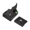 Andoer Quick Release Plate Clamp Adapter with QR Plate 1/4 inch Screw 1/4 & 3/8 inch Screw Hole Bubble Level for Tripod DSLR Cameras view 1
