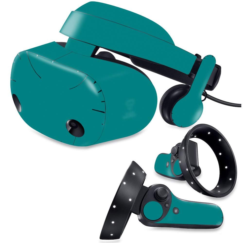 MightySkins Skin Compatible with Samsung Odyssey Plus VR - Solid Teal | Protective, Durable, and Unique Vinyl Decal wrap Cover | Easy to Apply, Remove, and Change Styles | Made in The USA