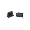 uxcell 20pcs Silicone Mini USB Cap Port Cover Anti Dust Protector 7mmx2mm Black view 3