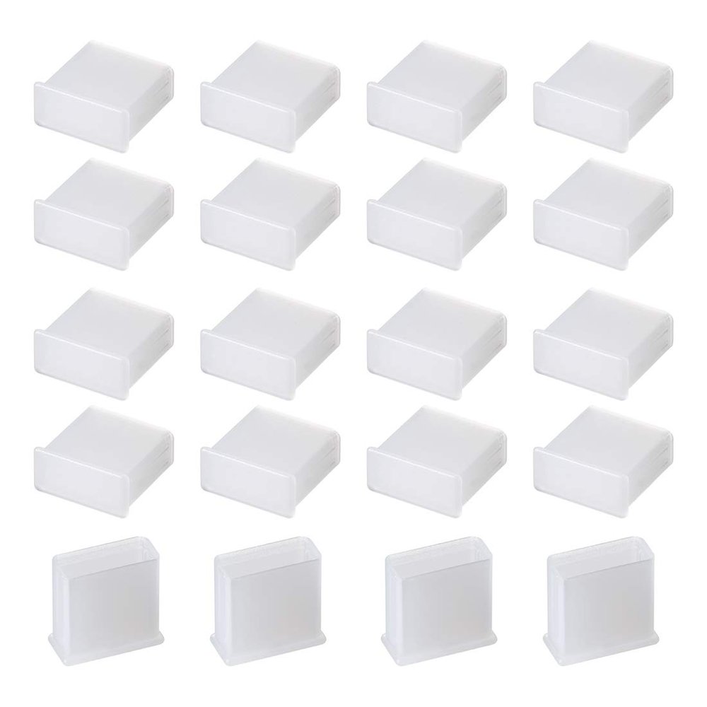 uxcell 20pcs Plastic USB Cap Port Cover Anti Dust Protector 13mmx5mm for USB 2.0 Clear