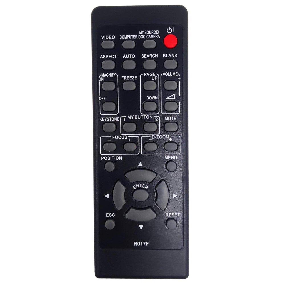 INTECHING R017F Projector Remote Control for Hitachi BZ-1, CP-A221N, CP-A222WN, CP-A301N, CP-A302WN, CP-A352WN, CP-AW2519N, CP-AW251N, CP-AW252WN, CP-AW312WN, CP-D27WN, CP-D32WN, CP-DW25WN