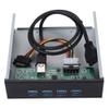 5.25 Inch 4 Port USB 3.0 Front Panel 5.25 Inch 19Pin to USB3.0 CD Driver 4 Port Hub Front Panel CD ROM Expansion Mobile Rack with SATA Cable view 1