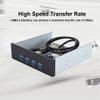 5.25 Inch 4 Port USB 3.0 Front Panel 5.25 Inch 19Pin to USB3.0 CD Driver 4 Port Hub Front Panel CD ROM Expansion Mobile Rack with SATA Cable view 4