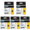 18444 Vinyl Label Tape 1/2" Replacement for DYMO Rhino 18444 Industrial Permanent Vinyl Tapes Black on White 1/2 inch x 18 feet Compatible with DYMO Rhino 4200 5000 5200 6000 Label Maker, 5pack view 1